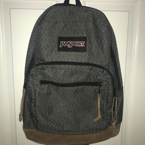 JanSport Suede Leather Bottom Backpack